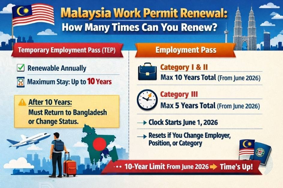 How Many Times Can You Renew Malaysia Work Permit