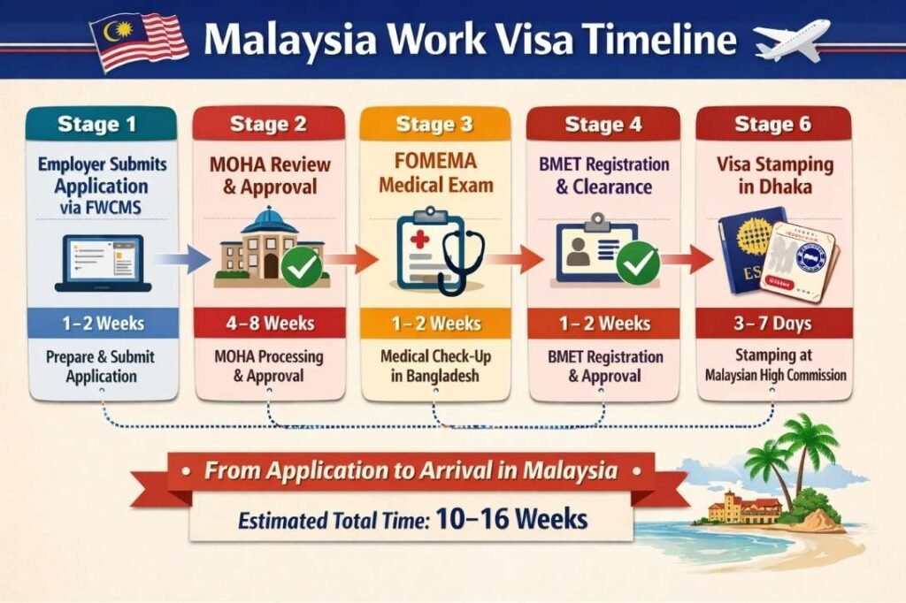 Malaysia Work Visa Timeline