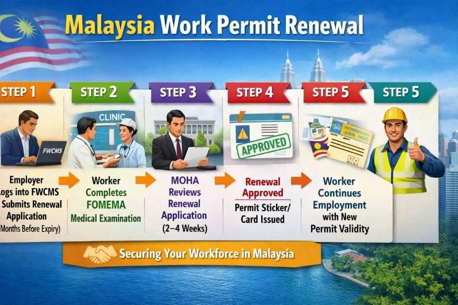 Step by Step Malaysia Work Permit Renewal