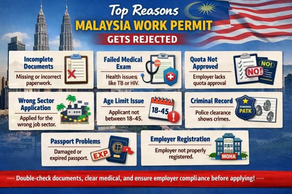 Top Reasons Malaysia Work Permit Gets Rejected