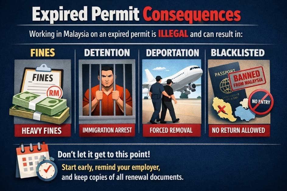 What Happens if Your Malaysia Work Permit Expires Before Renewal