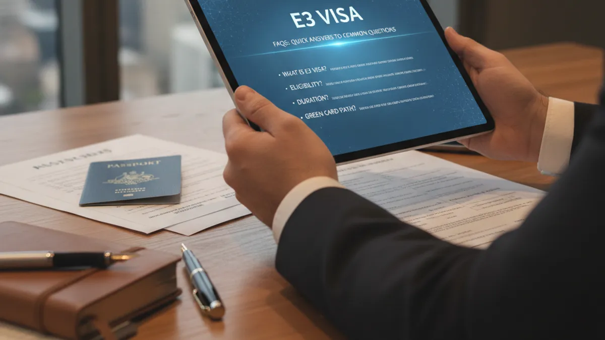 E3 Visa FAQs: Quick Answers to Common Questions