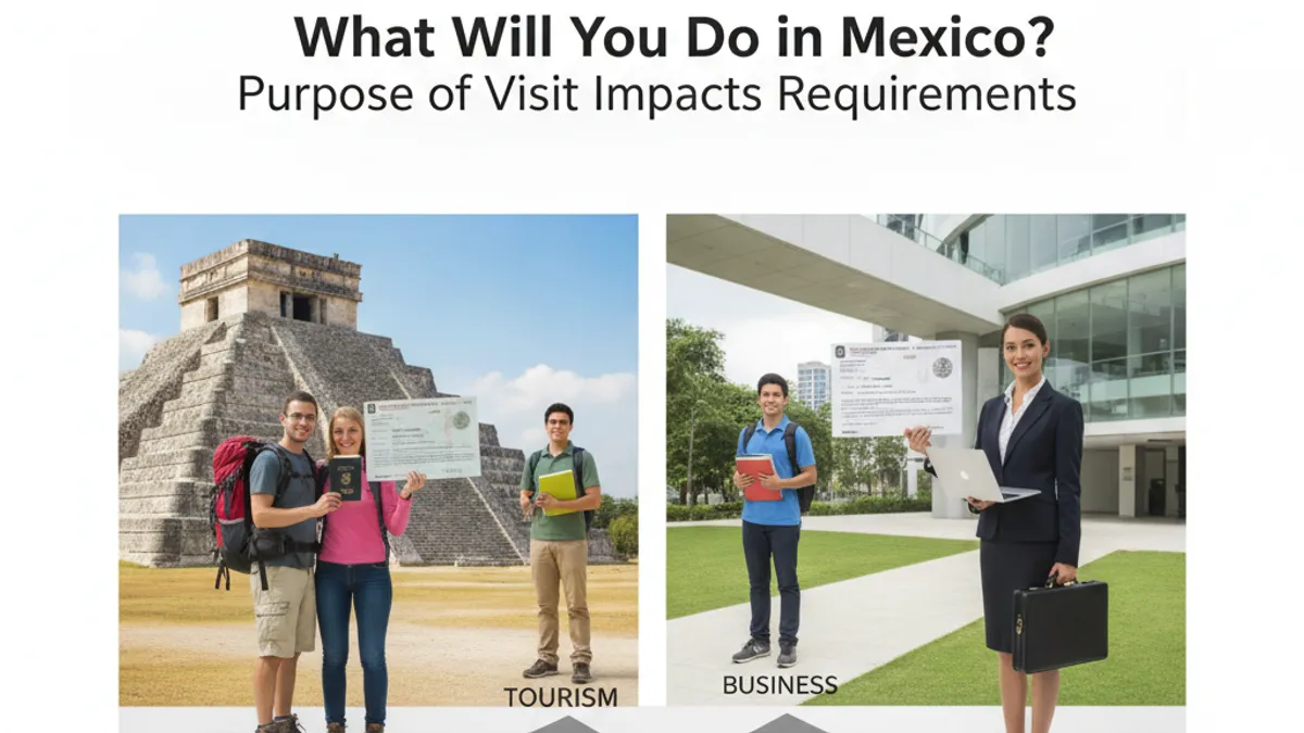 What Will You Do in Mexico? Purpose of Visit Impacts Requirements
